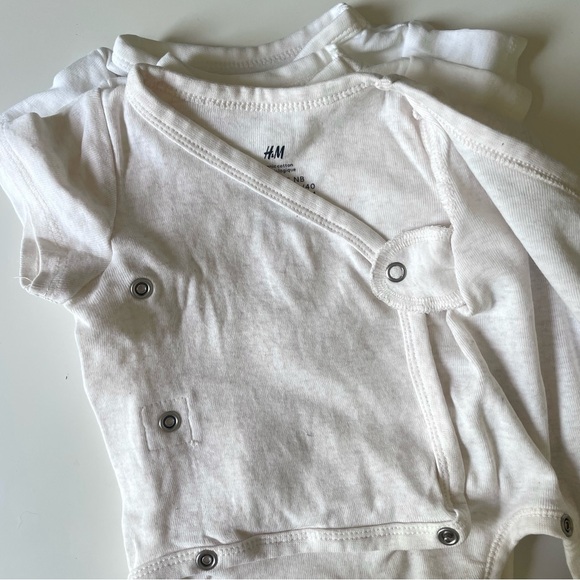 Short-Sleeve Wrap Bodysuits, Set of 5 - Picture 3 of 3